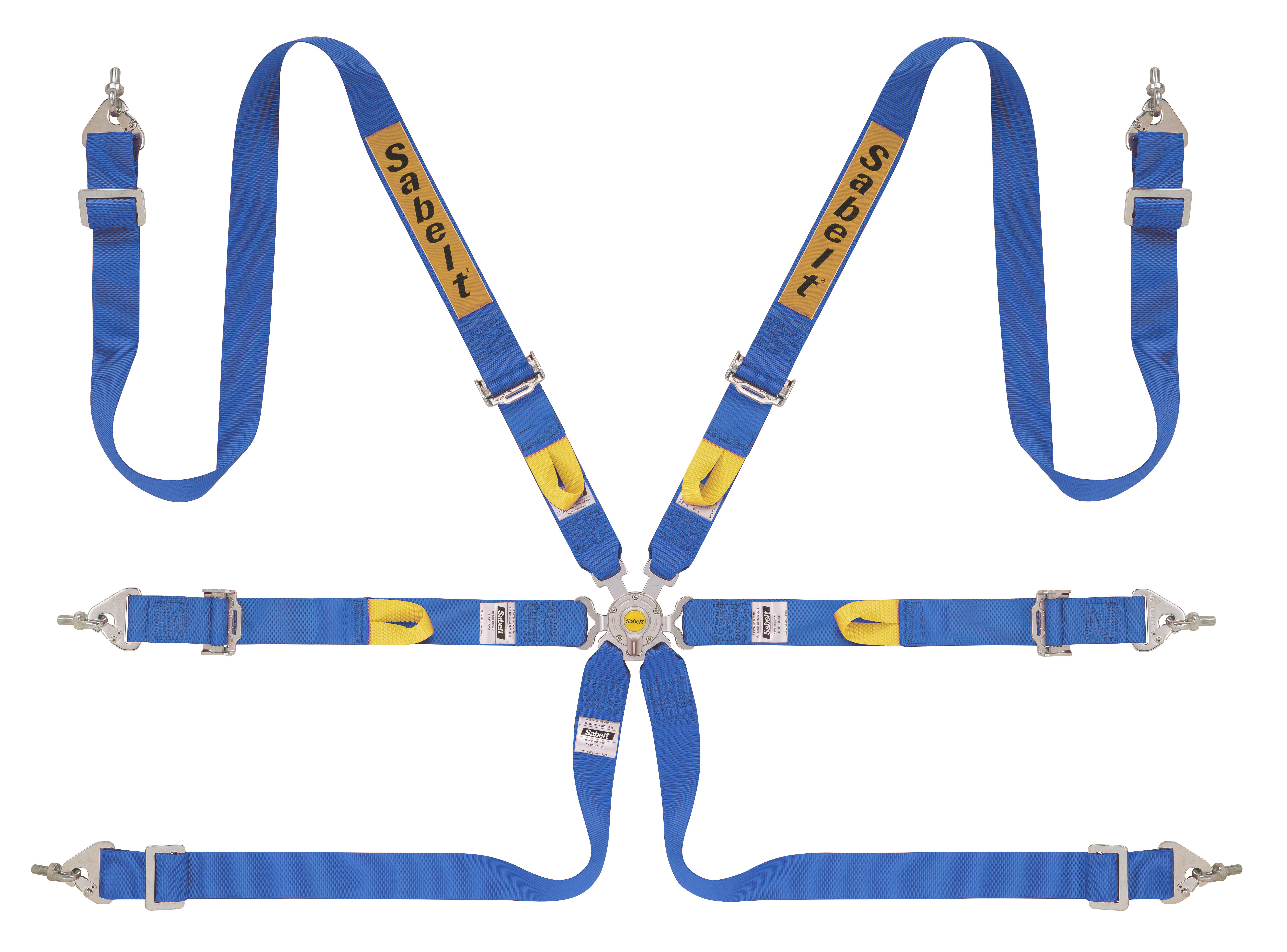 Harnais SABELT Steel Rally 6 points FIA 8853-2016 Bleu