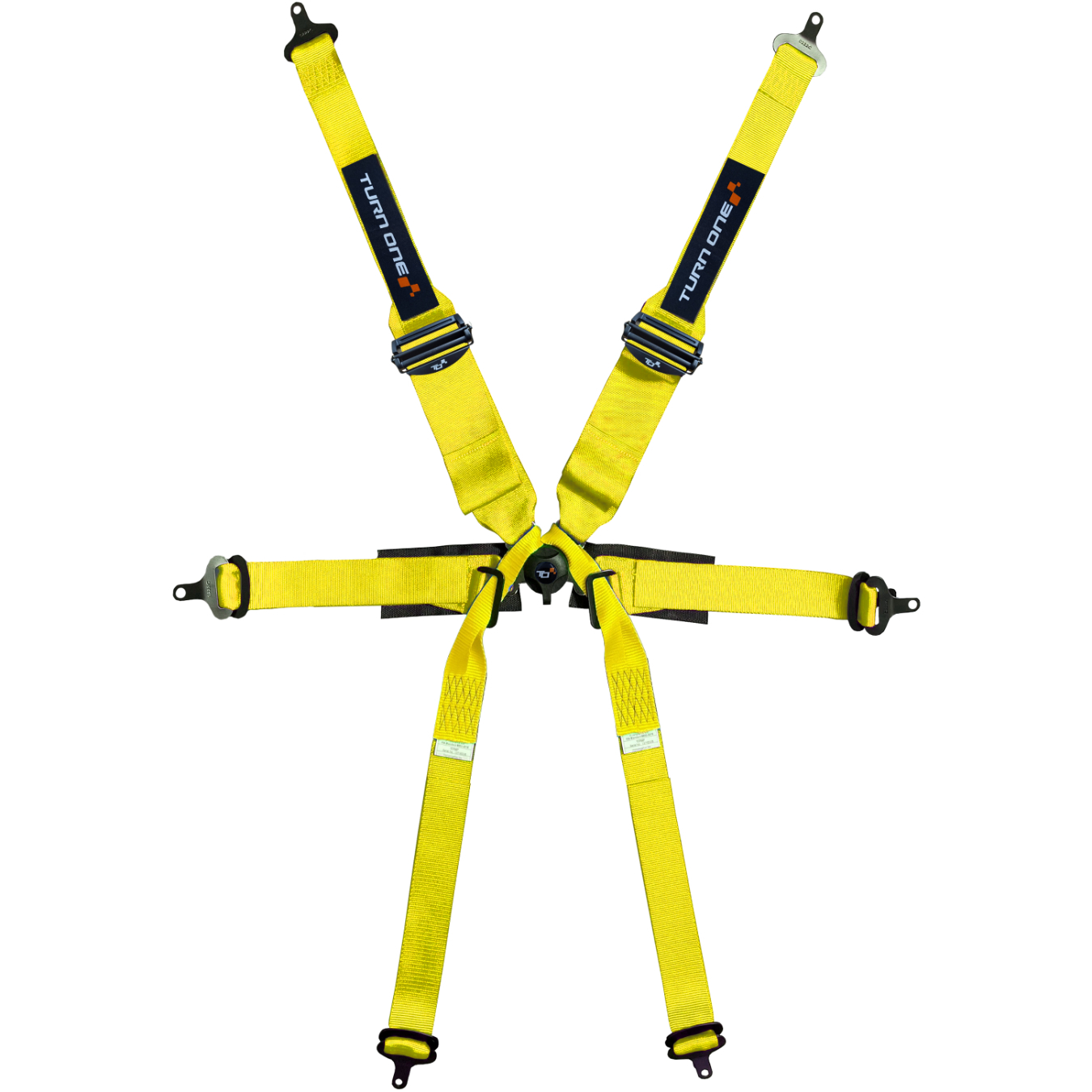 Harnais TURN ONE Formula Evo 6 points FIA 8853-2016 Jaune