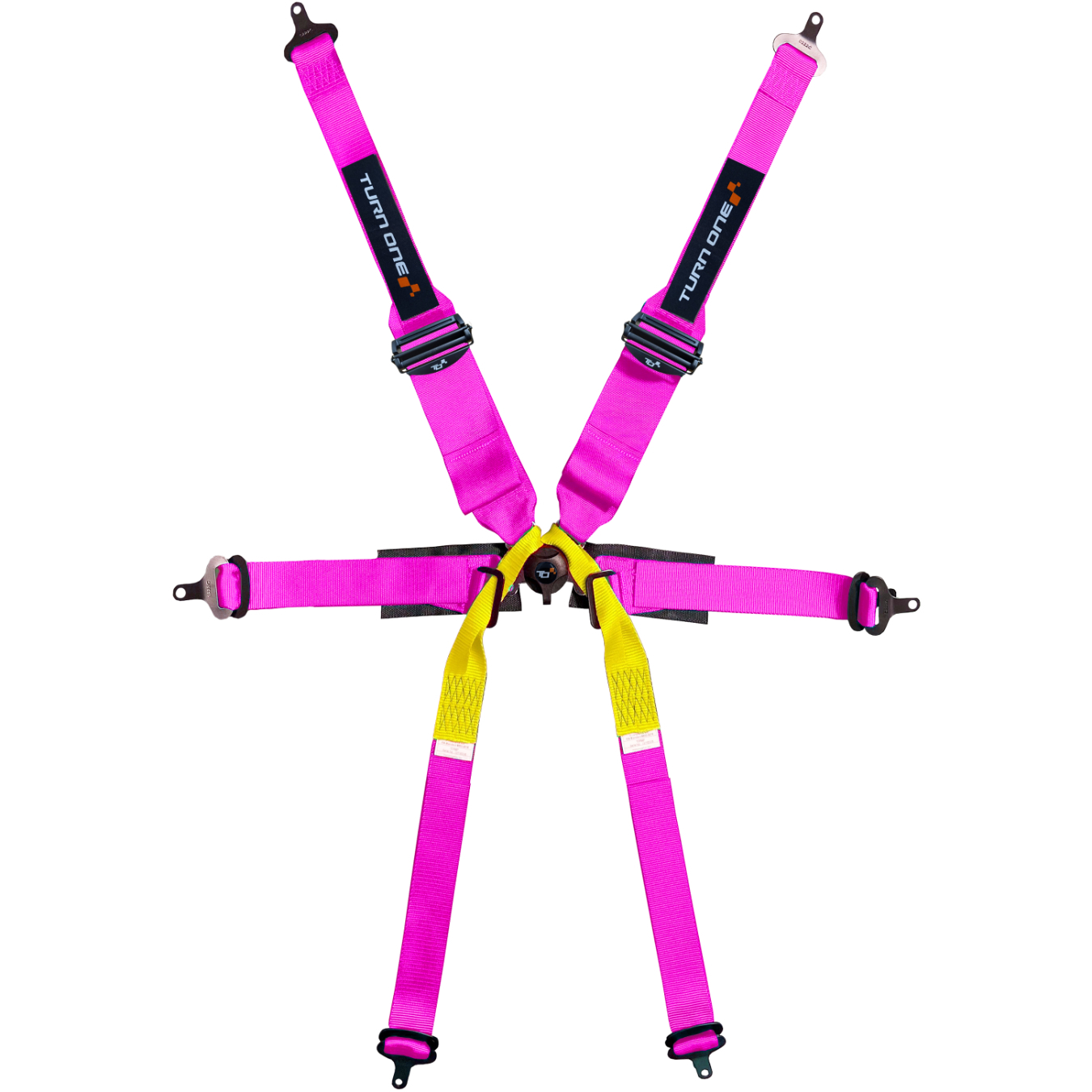 Harnais TURN ONE Formula Evo 6 points FIA 8853-2016 Rose