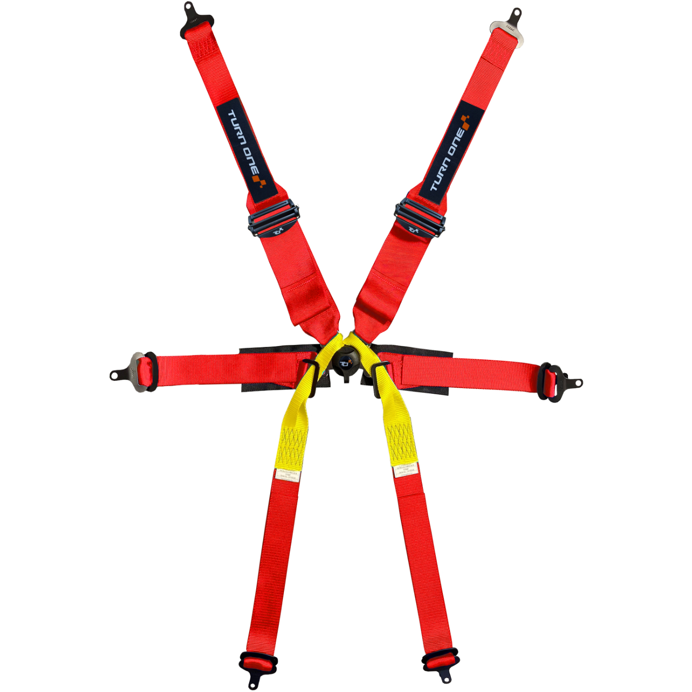 Harnais TURN ONE Formula Evo 6 points FIA 8853-2016 Rouge