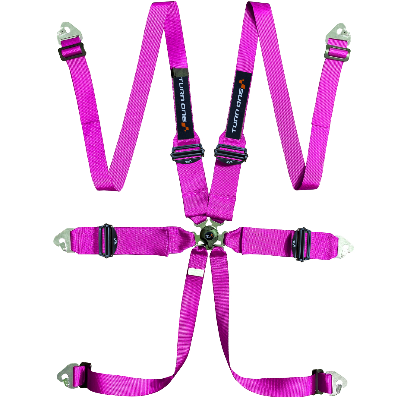 Harnais TURN ONE Race 6 points FIA 8853-2016 Rose