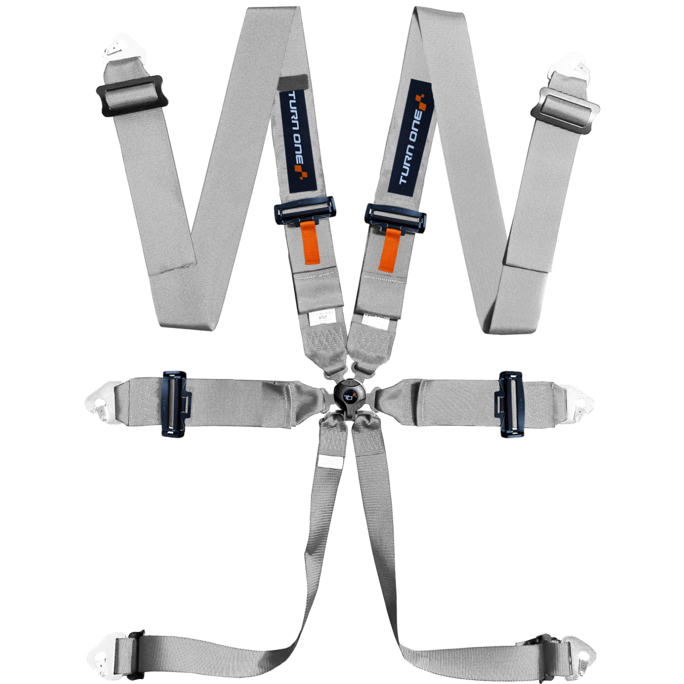 Harnais TURN ONE Speed 6 points FIA 8853-2016 Gris