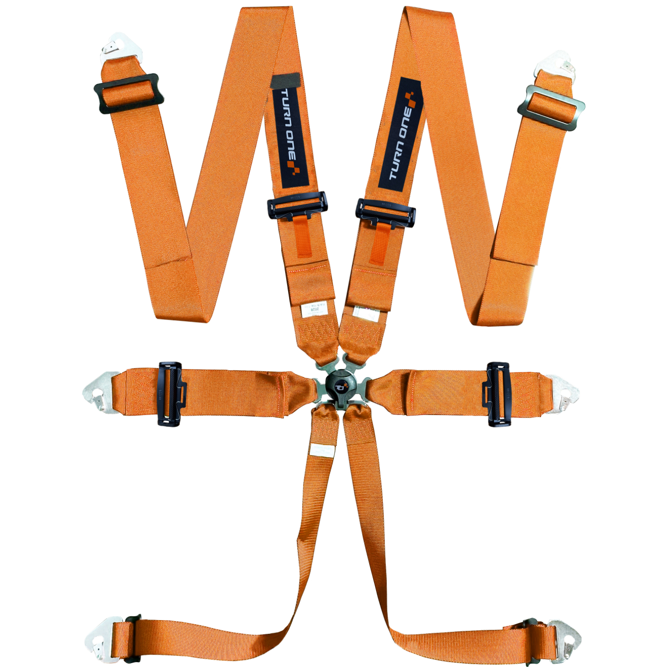 Harnais TURN ONE Speed 6 points FIA 8853-2016 Orange
