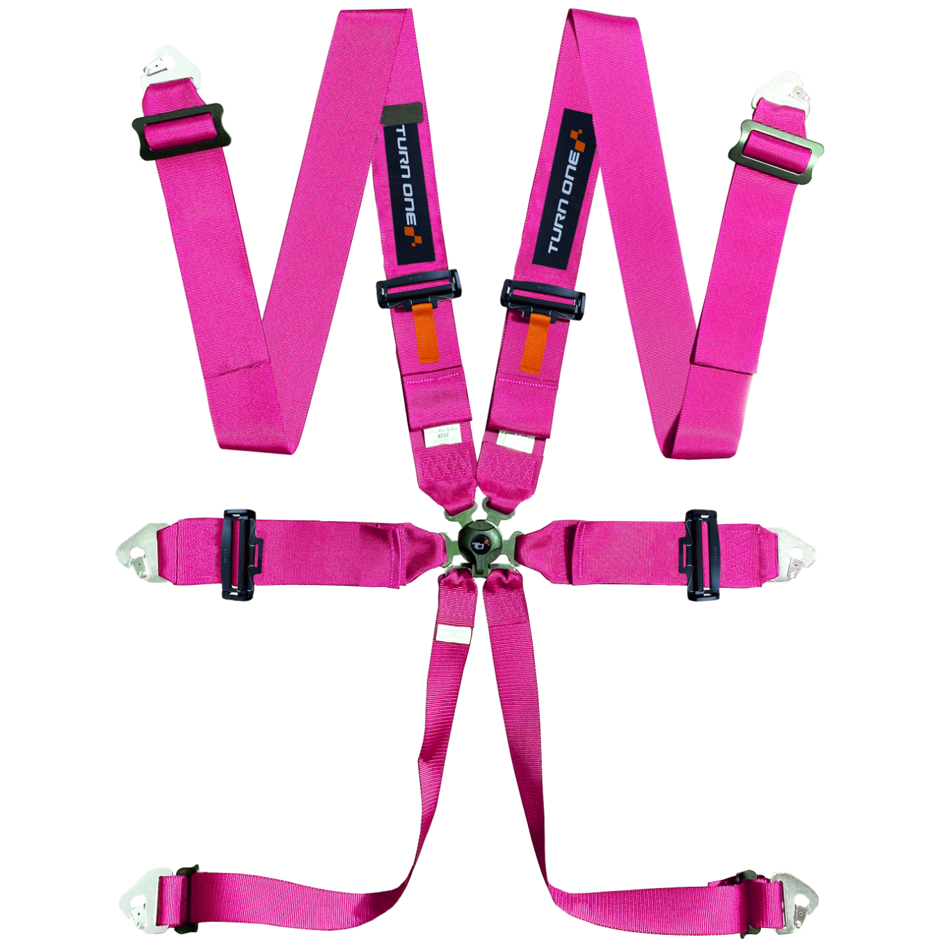 Harnais TURN ONE Speed 6 points FIA 8853-2016 Rose