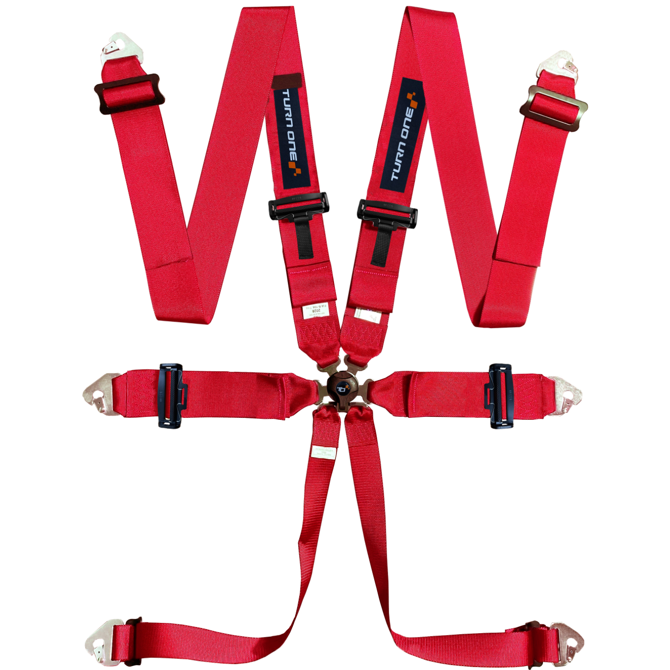 Harnais TURN ONE Speed 6 points FIA 8853-2016 Rouge