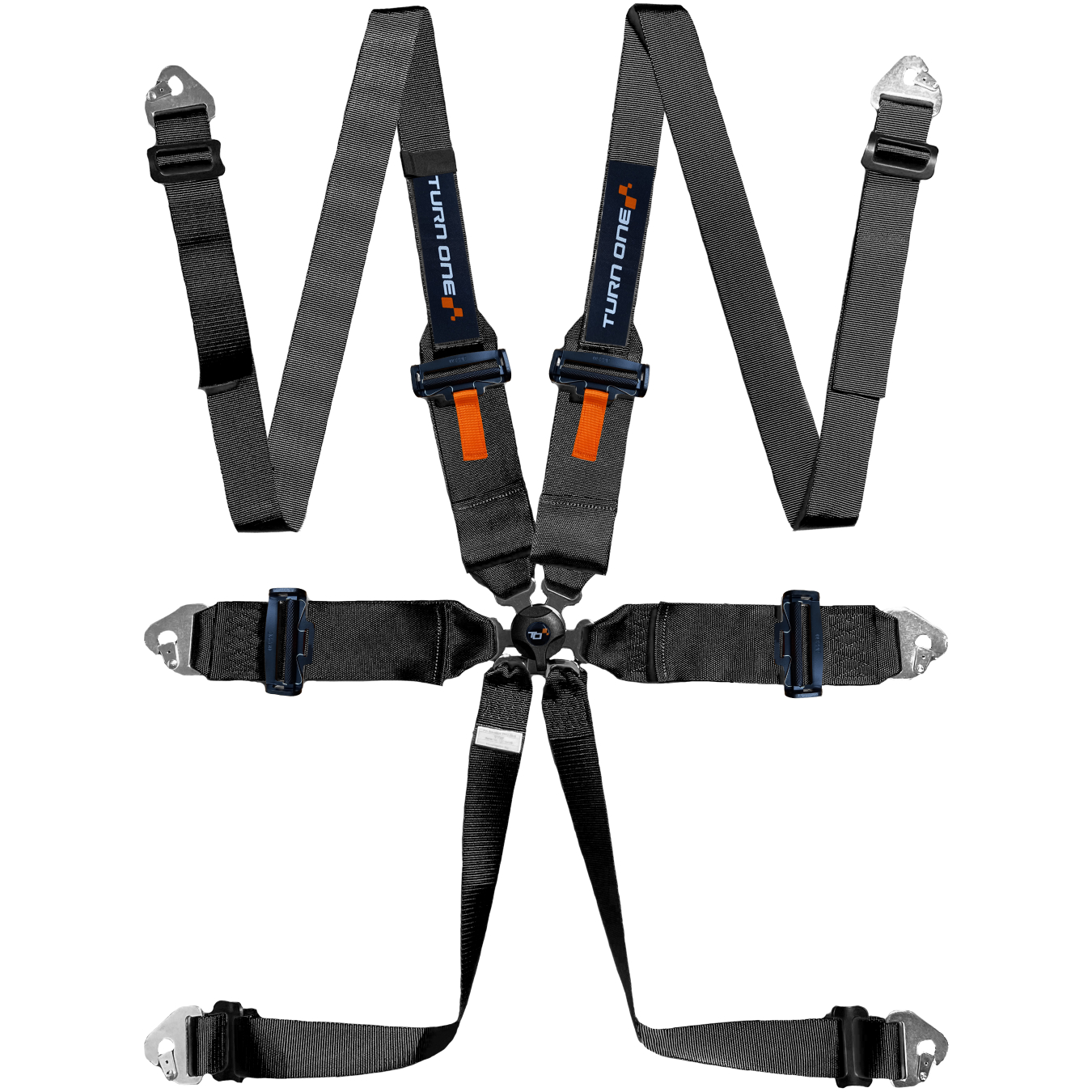 Harnais TURN ONE Star 6 points FIA 8853-2016 Noir