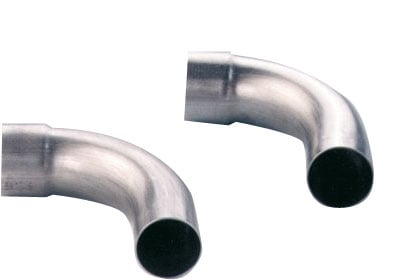 Échappement inox HJS sur mesure coude 90° Longueur 220 mm Ø48 mm