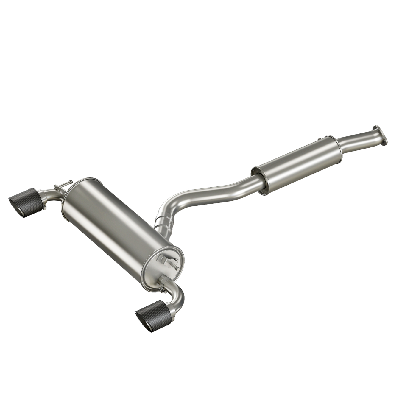 Demi ligne Inox HJS avec silencieux intermédiaire et silencieux arrière Toyota Yaris GR