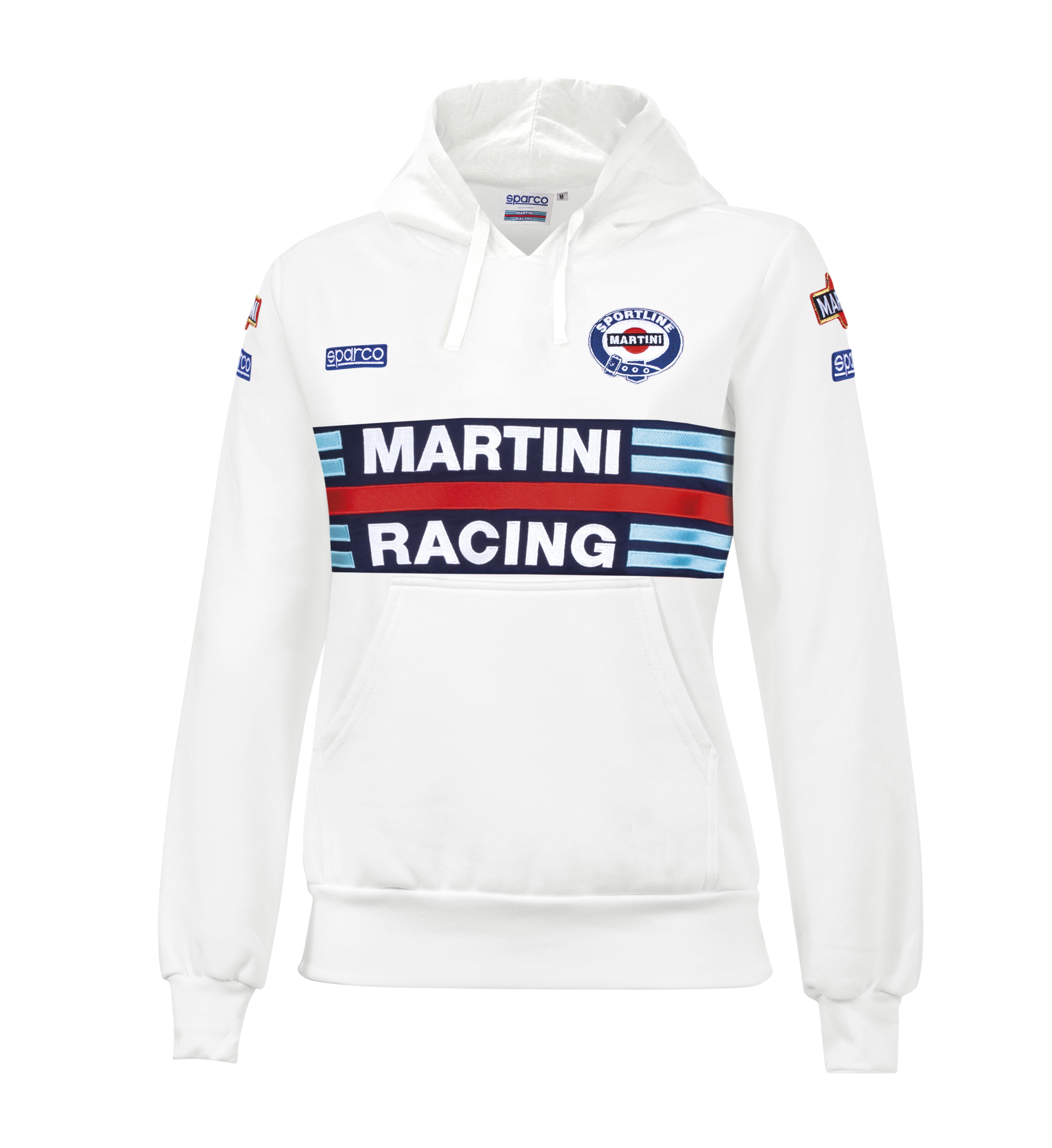 Sweat à capuche SPARCO MARTINI RACING blanc pour femme