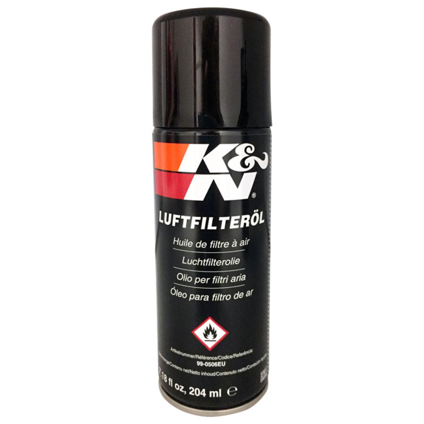 Huile pour filtre à air K&N 204ml 99-0506EU