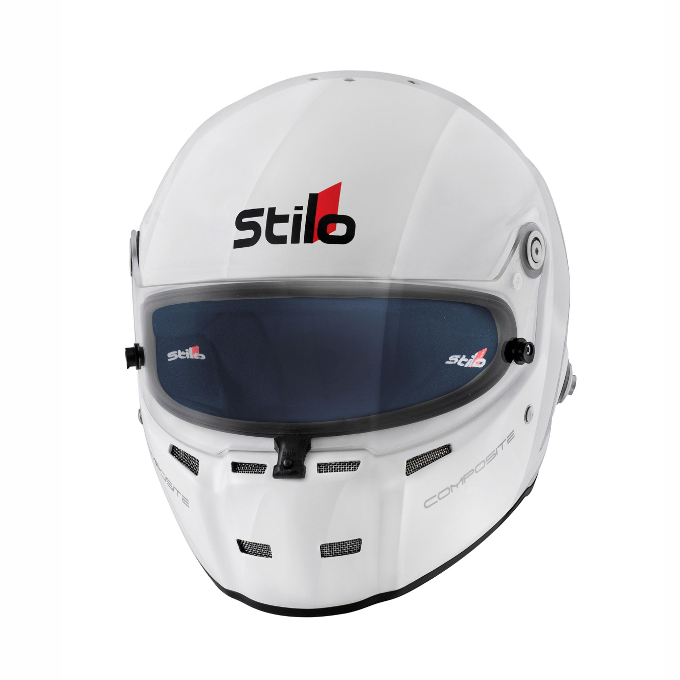 Casque Intégral STILO ST5 FN Composite HANS SNELL SA2020 Blanc intérieur bleu