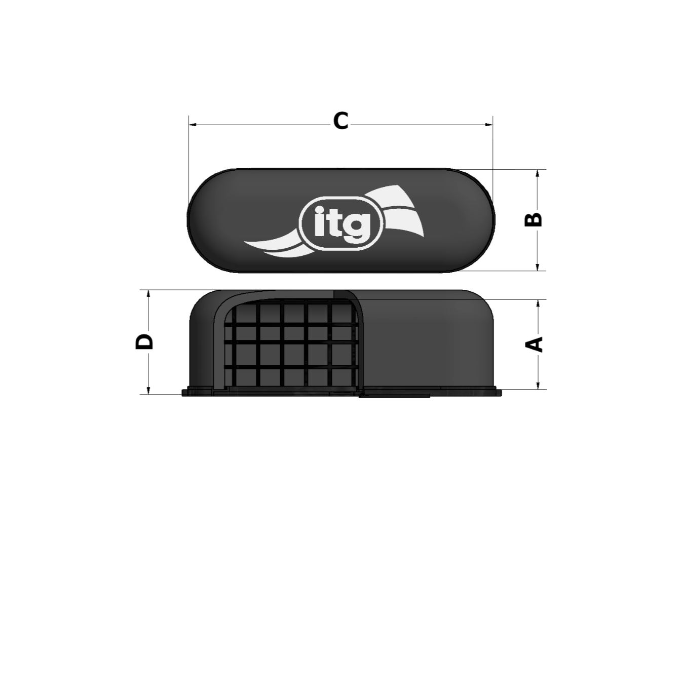 Filtre à air ITG Megaflow JC20 dôme noir