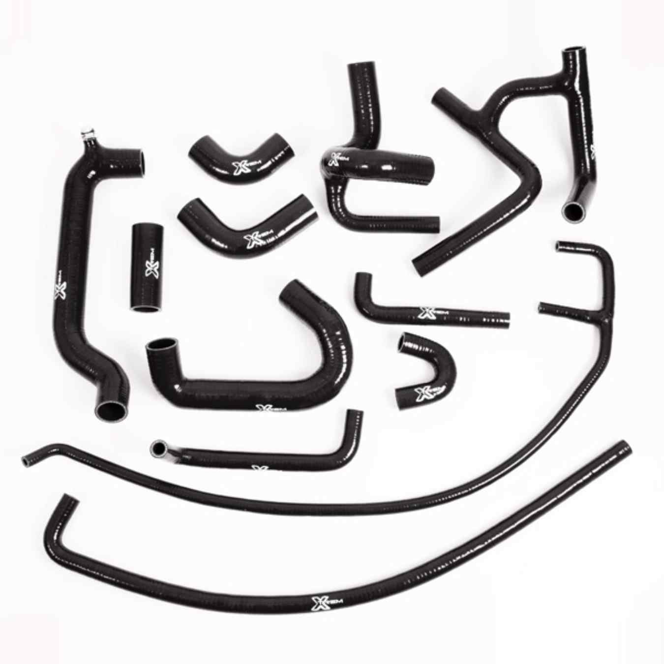 Kit 12 durites silicone de refroidissement XTREM pour Lotus ELISE S1 1.8 K series Noir
