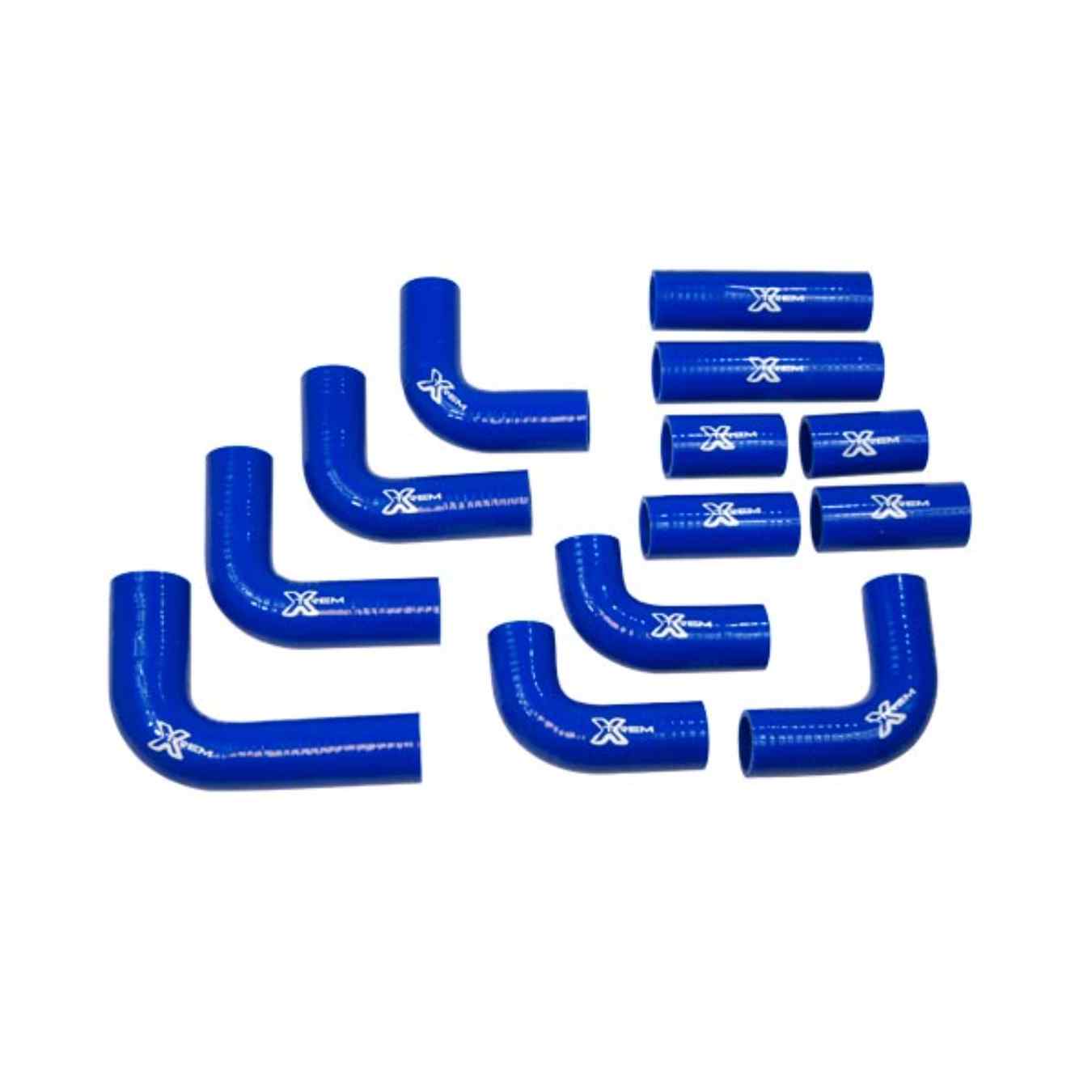 Kit 13 durites silicone de refroidissement XTREM pour Renault R8 Gordini radiateur avant Bleu