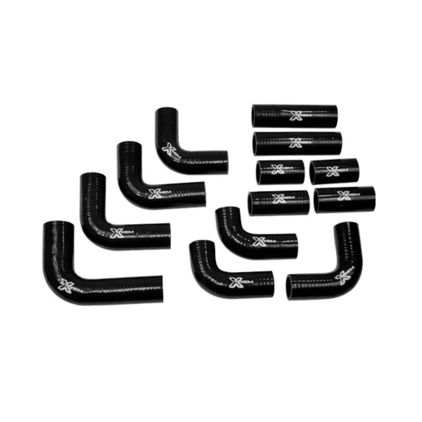 Kit 13 durites silicone de refroidissement XTREM pour Renault R8 Gordini radiateur avant Noir