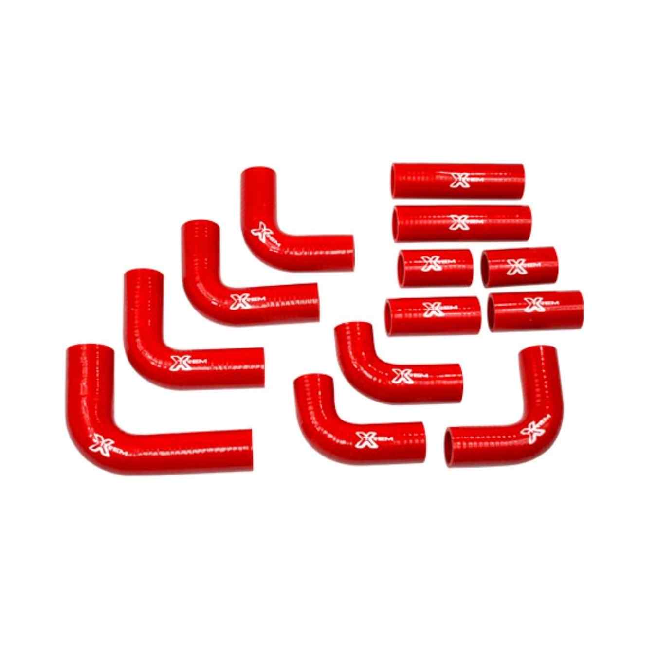 Kit 13 durites silicone de refroidissement XTREM pour Renault R8 Gordini radiateur avant Rouge