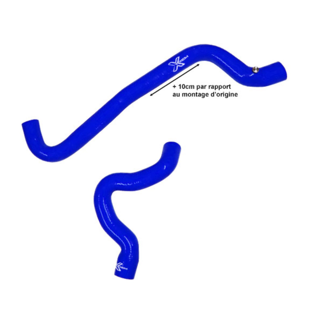 Kit 2 durites XTREM MOTORSPORT refroidissement silicone Renault 5 GT Turbo pour radiateur maxi largeur