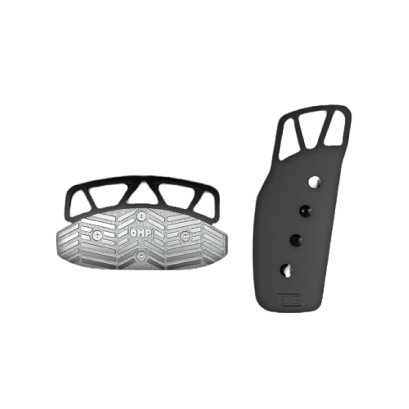 Kit 2 pédales OMP en aluminium sablé et anodisé