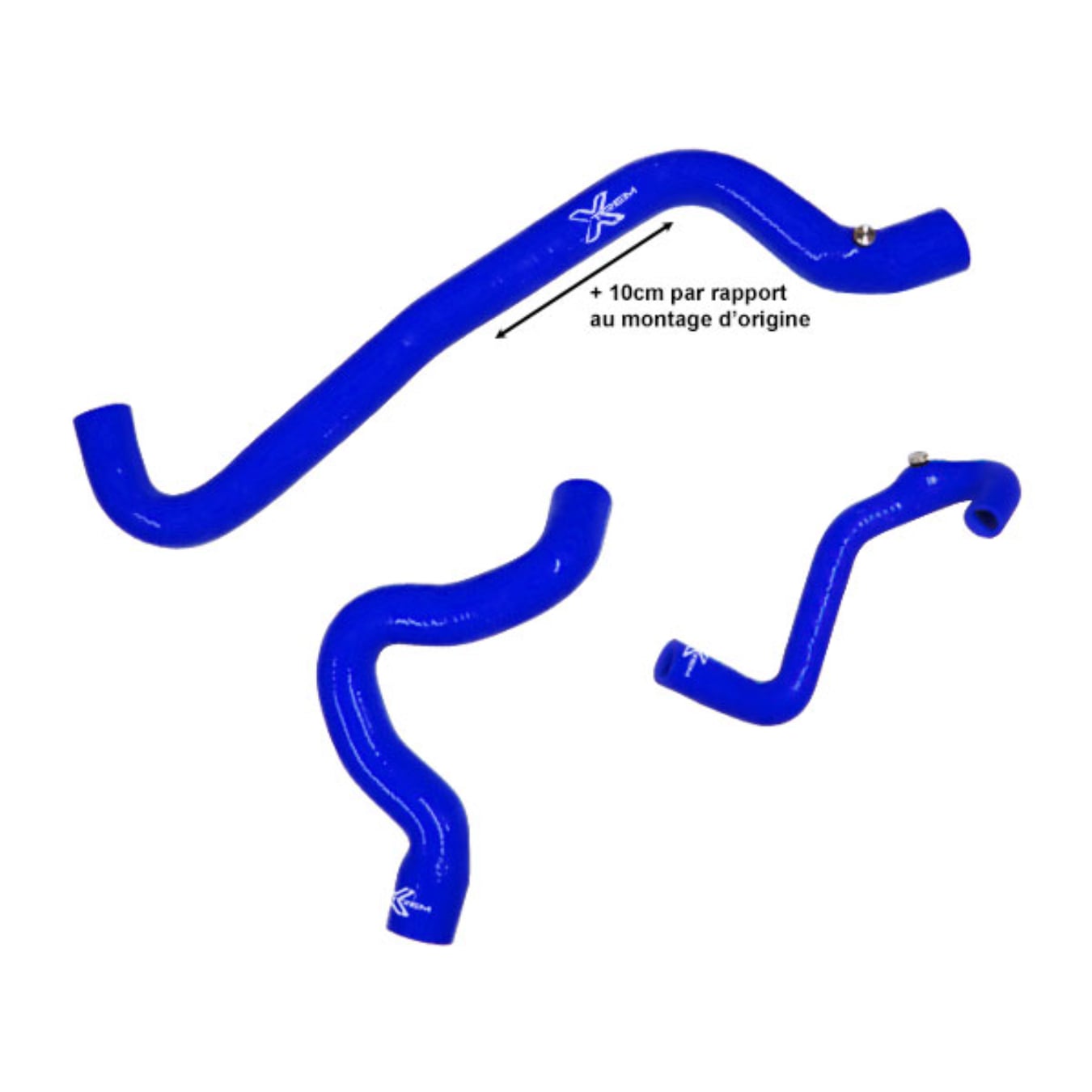 Kit 3 durites XTREM MOTORSPORT refroidissement silicone Renault 5 GT Turbo radiateur maxi largeur