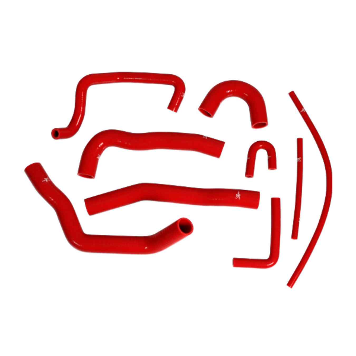 Kit 9 durites silicone de refroidissement XTREM pour Mitsubishi Lancer EVO 10 CZ4A + direction assistée Rouge