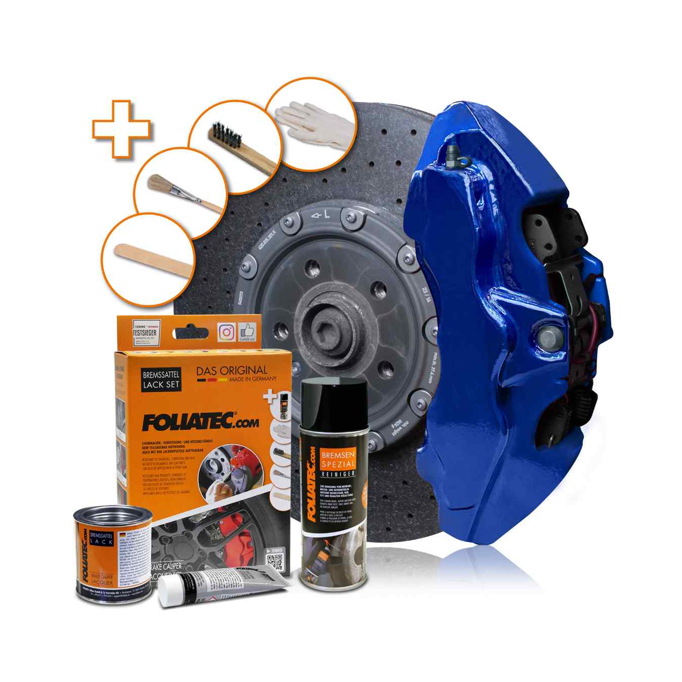 Kit de Laque FOLIATEC pour Etrier de Frein Bleu Métalisé