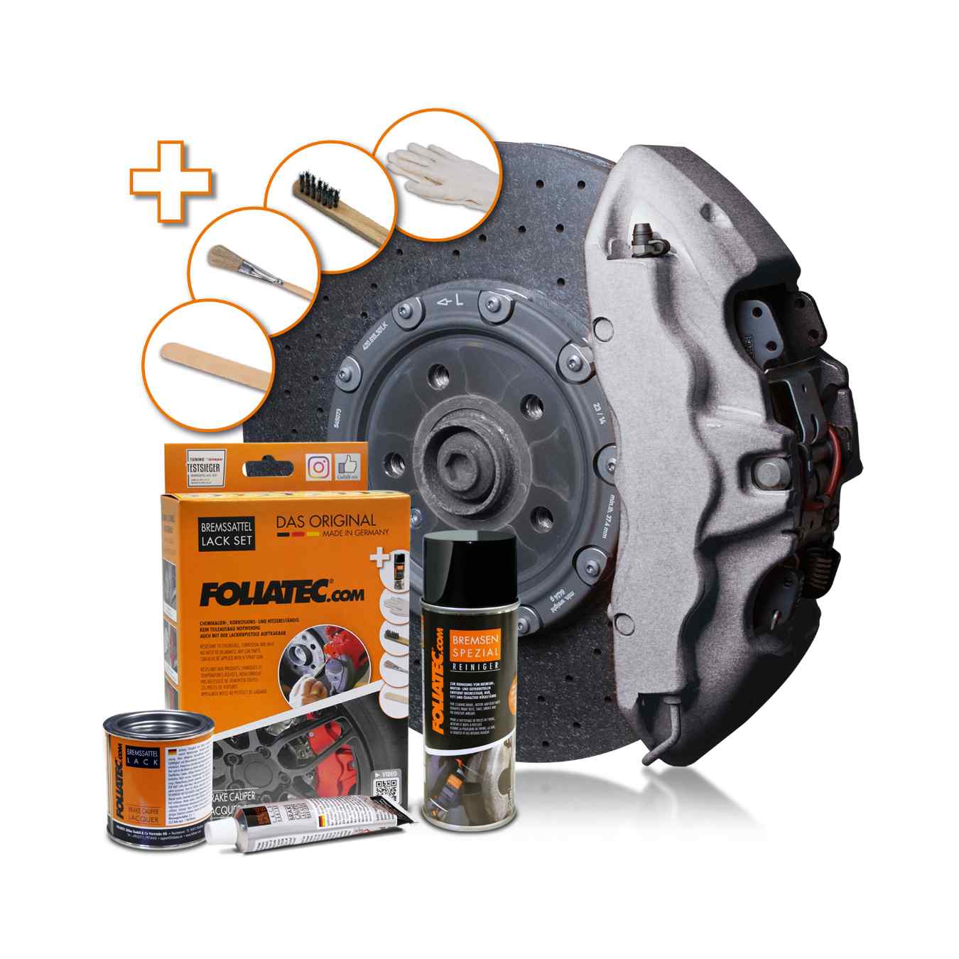 Kit de Laque FOLIATEC pour Etrier de Frein Gris Métalisé