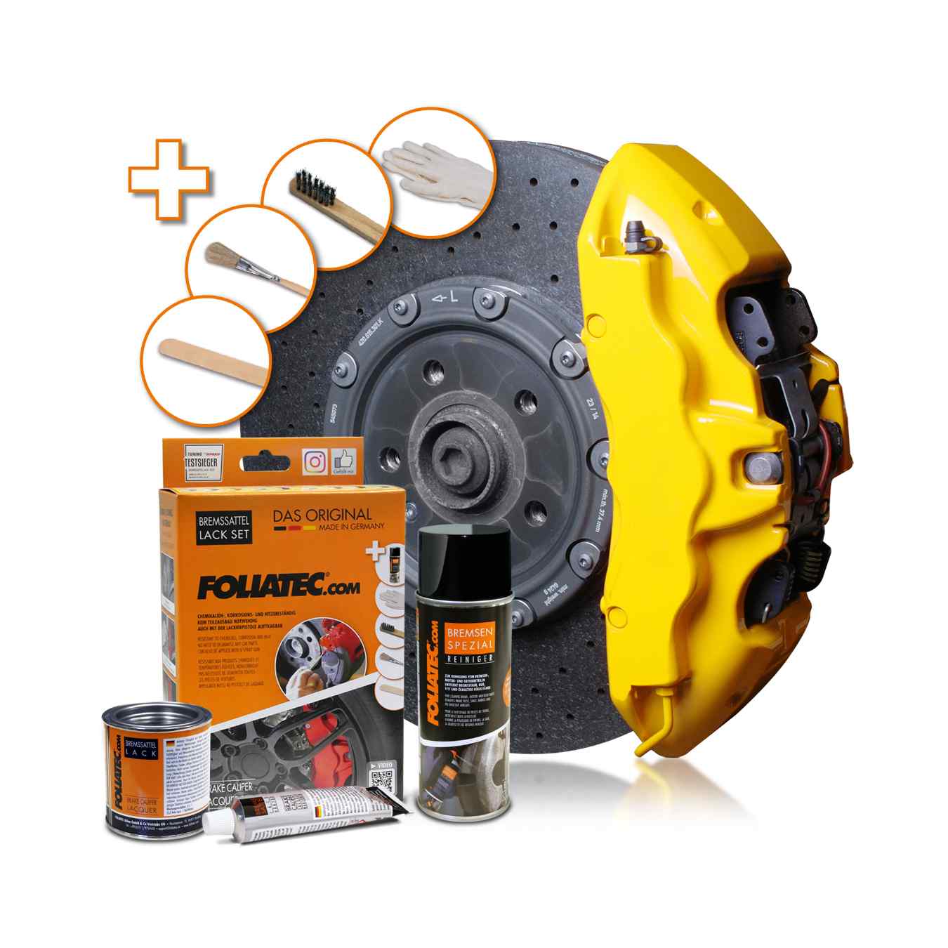 Kit de Laque FOLIATEC pour Etrier de Frein Jaune