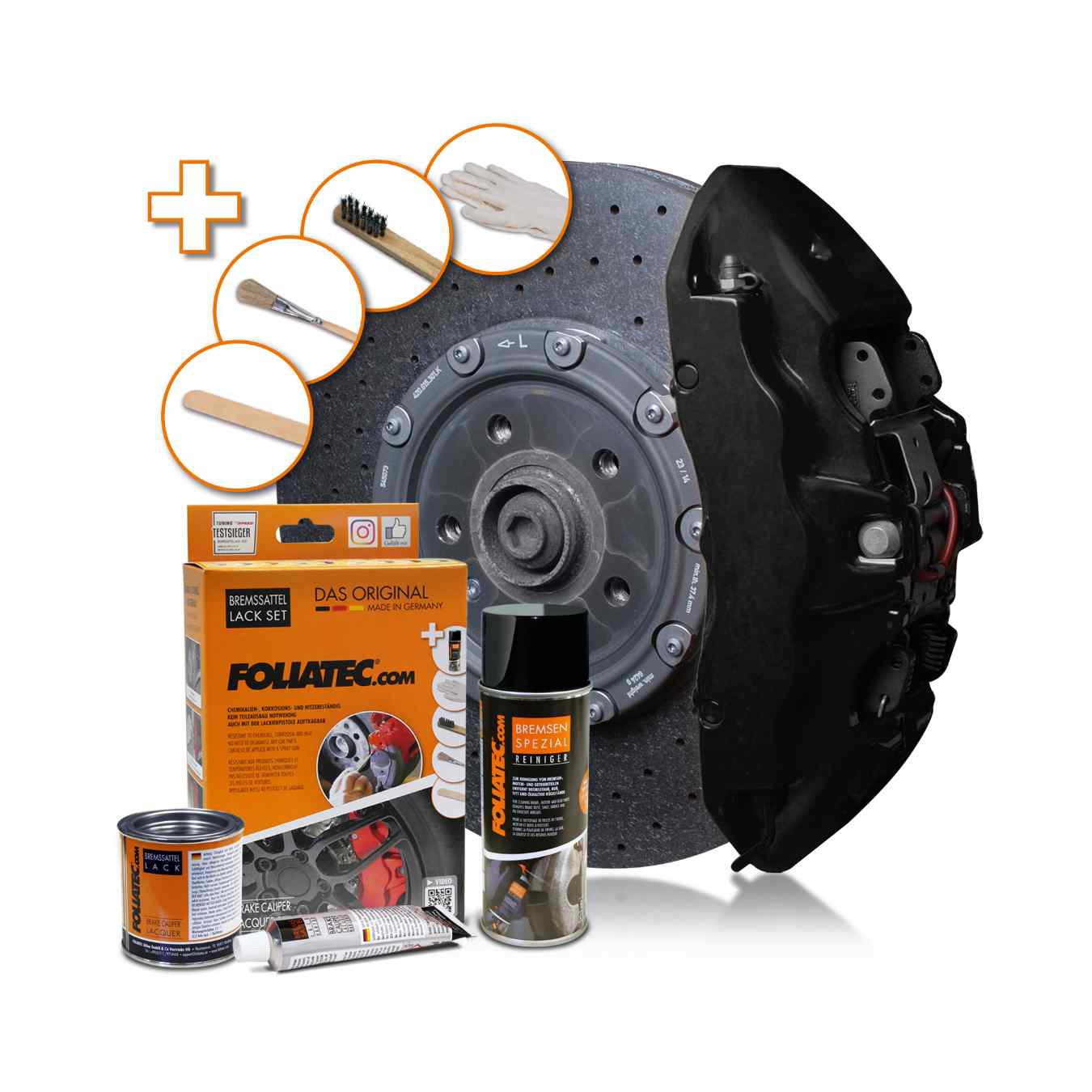 Kit de Laque FOLIATEC pour Etrier de Frein Noir Mat
