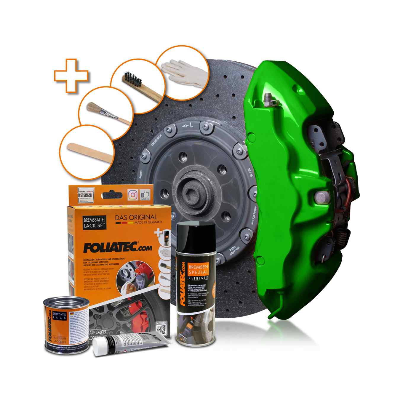 Kit de Laque FOLIATEC pour Etrier de Frein Vert