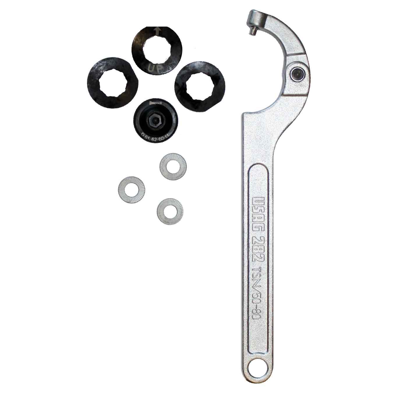 Kit de service pour douille cannelées - Avec clé à crochet Paoli