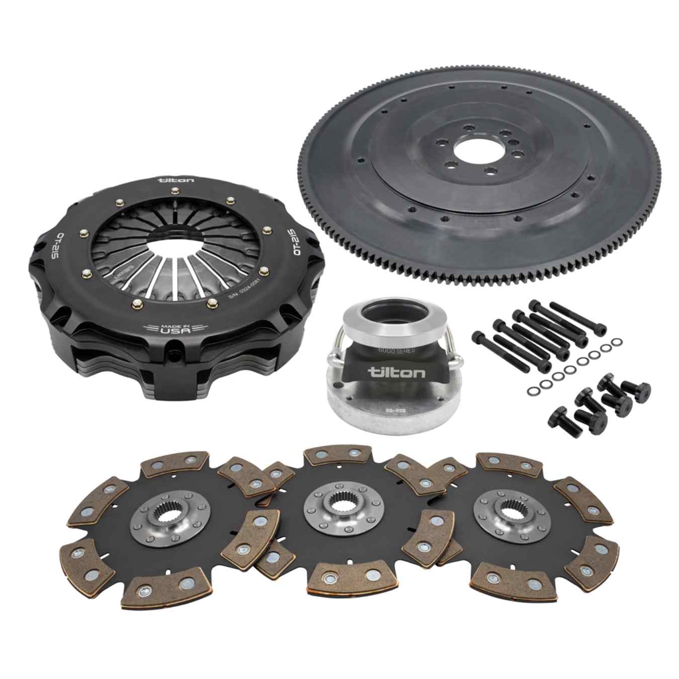 Kit embrayage FORD MUSTANG 2011-2017 (MT82 TRANS) D215 mm (3 disques) Tilton 58-3301-6013