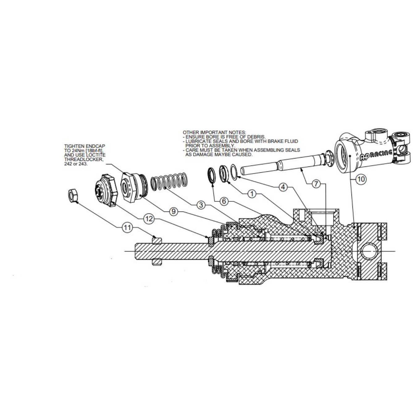 Kit joint maître-cylindre AP Racing CP2641-14RK D15mm