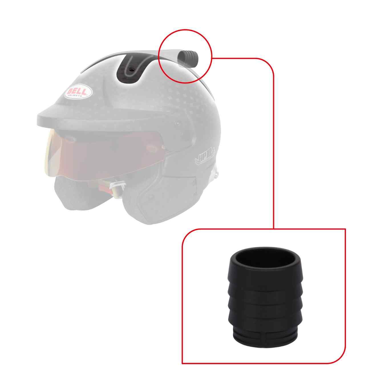 Kit Prise Air Suppérieur BELL Transparent 4 Trous Pour Casque Mag 10 Carbone