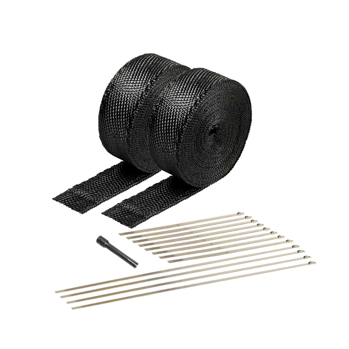 Kit ruban échappement 15,2M x 5CM Titanium Series - Noir DEI 10073