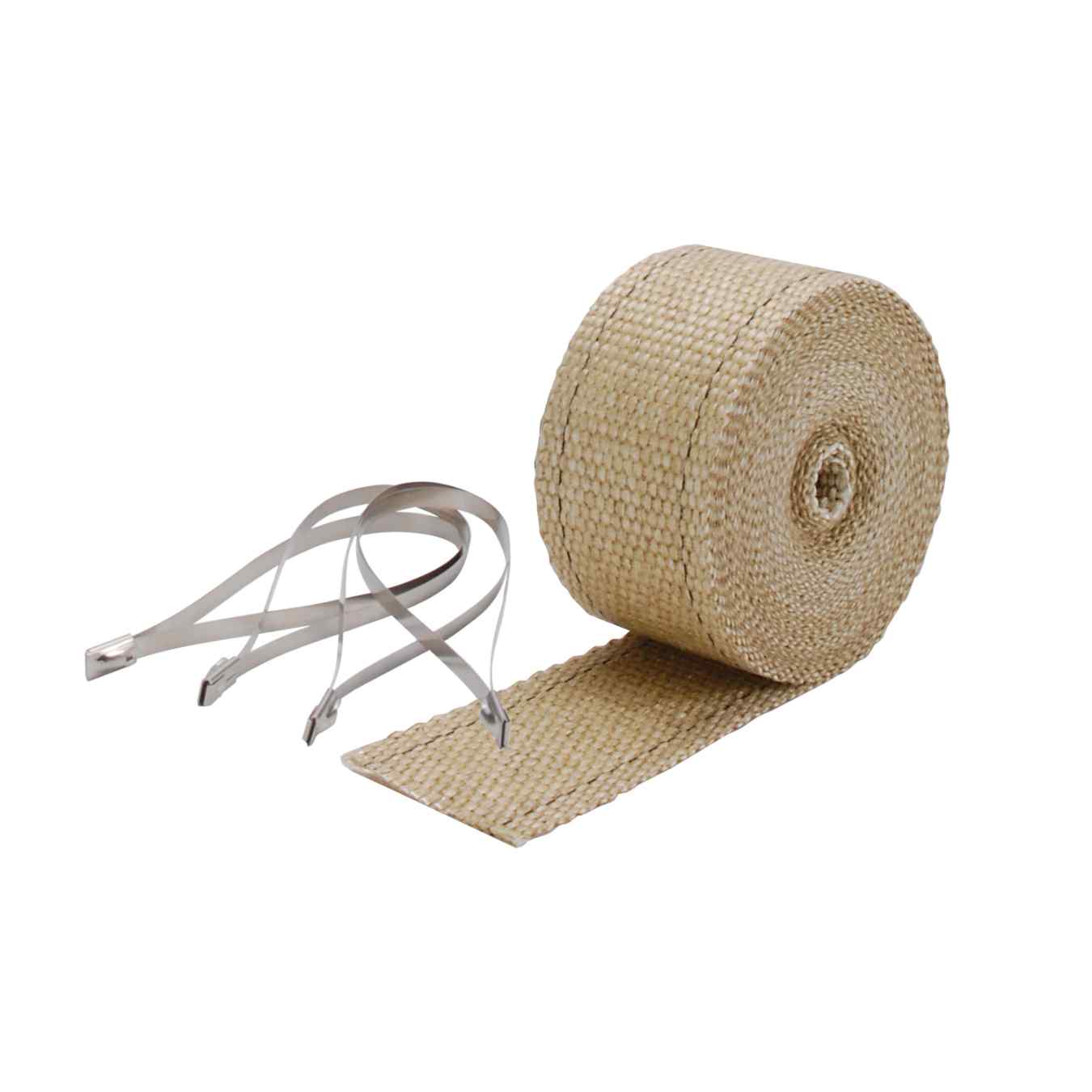 Kit ruban échappement 7,6M x 5CM Fibre de verre - Beige DEI 10122