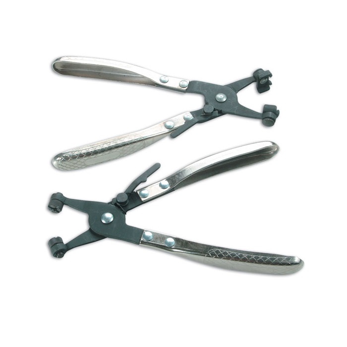 Jeu de deux pinces LASER AND TOOLS pour colliers auto-serrants de durite