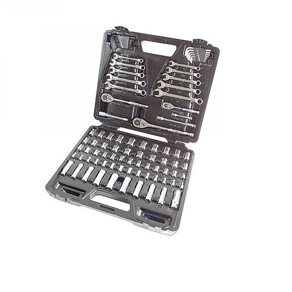 Coffret de douilles 3 en 1 LASER AND TOOLS 1/4', 3/8', 1/2' 89 pièces