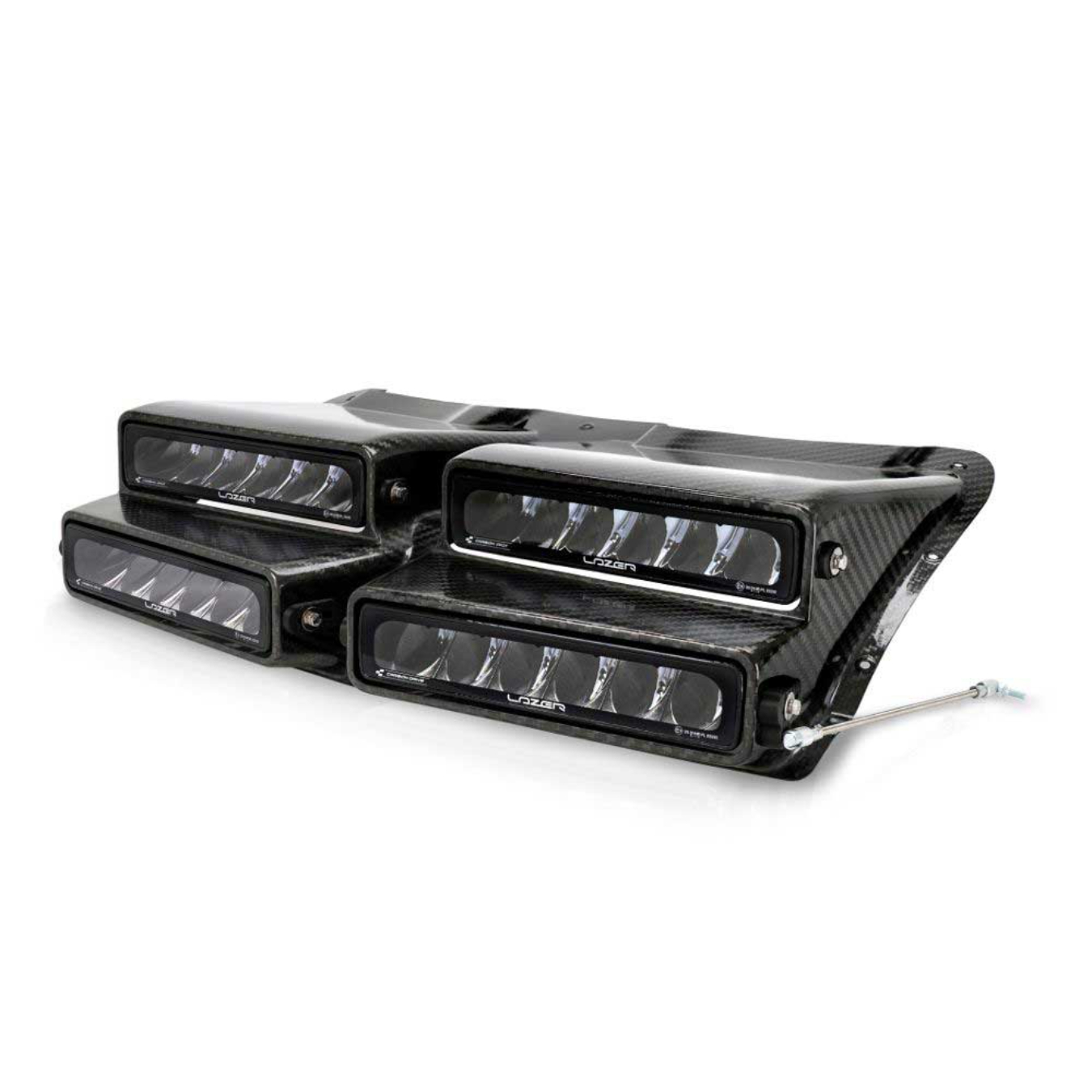 Kit 4 rampes LEDs carbone LAZER LAMPS pour VW Polo R5