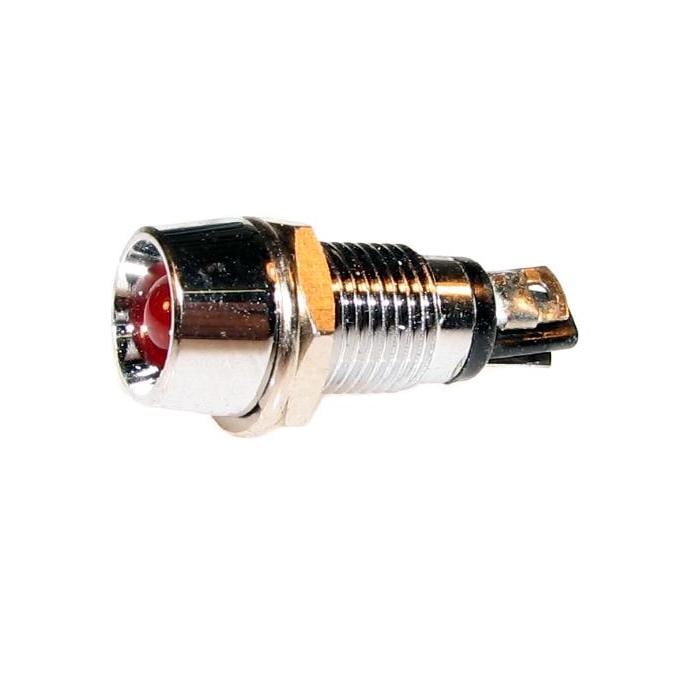 Voyant LED avec support chromé Bleu