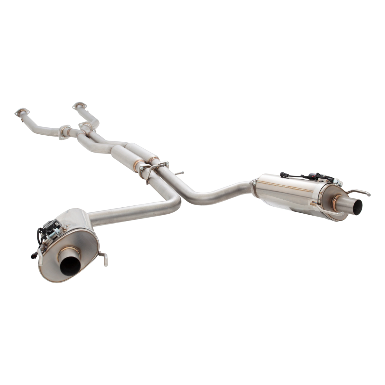 Ligne d'échappement inox à clapet XFORCE ES-LISFVMK-CBS