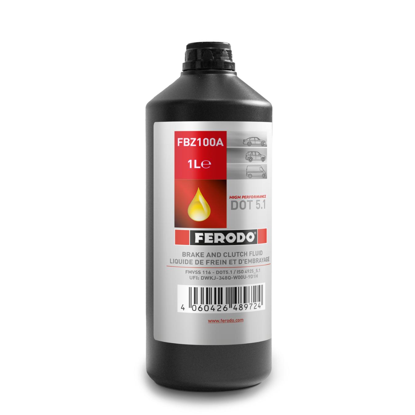 Liquide de frein FERODO DOT5.1 A miscible 1L