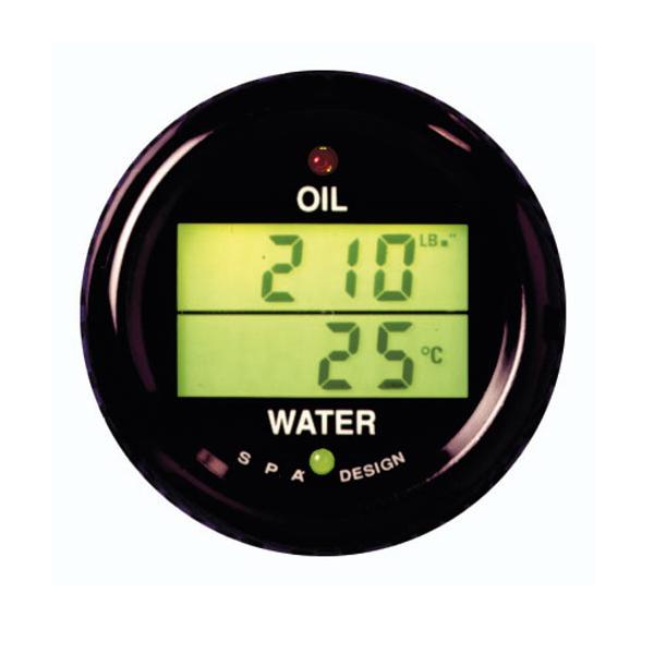 Manomètre combiné SPA DESIGN pression d'huile et température d'eau
