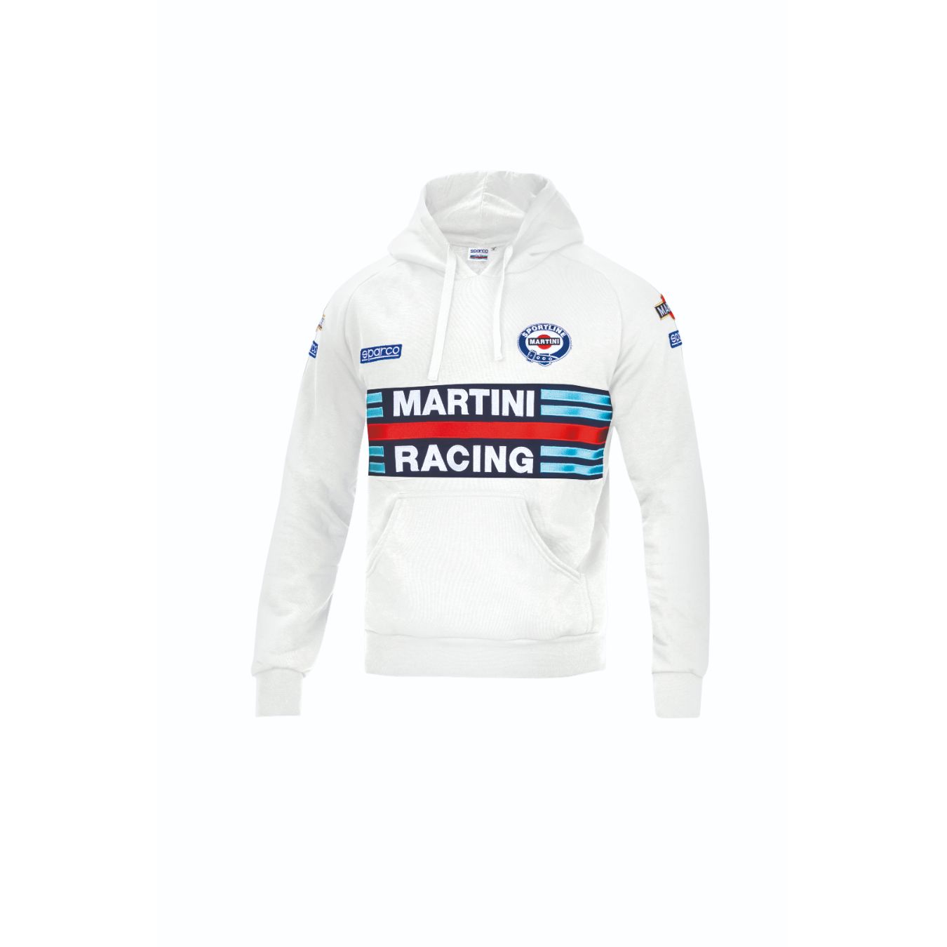 Sweat à capuche MARTINI RACING blanc pour homme