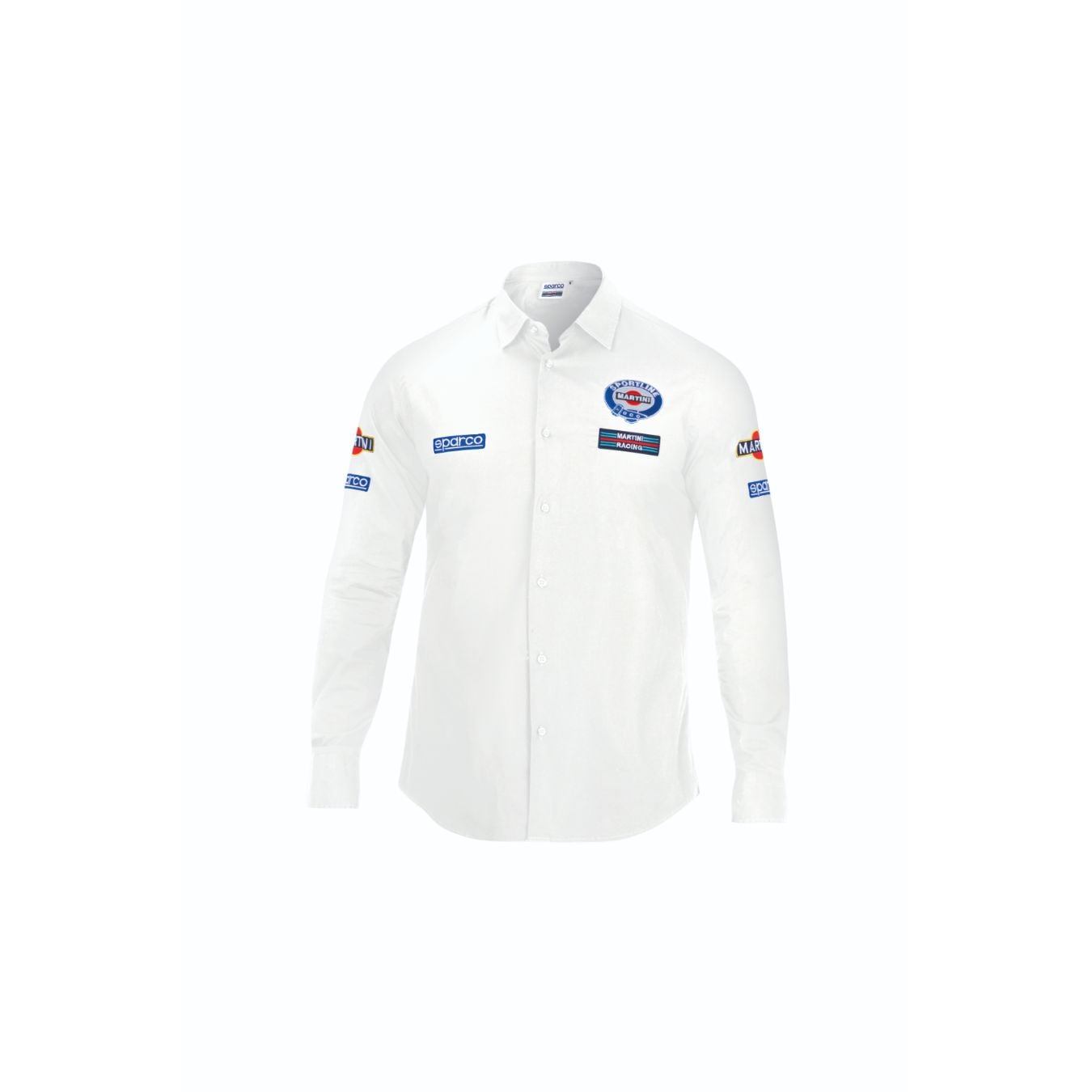 Chemise manches longues SPARCO MARTINI RACING blanche pour homme taille L