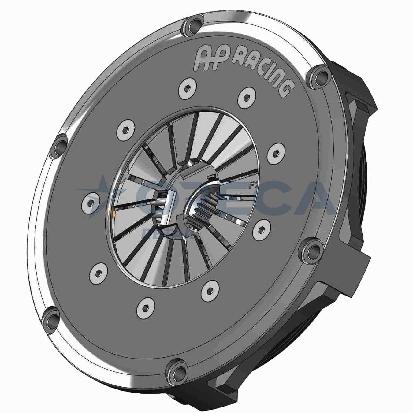 Mécanisme d'embrayage métallique AP Racing CP3921AGRY mono-disque D200mm