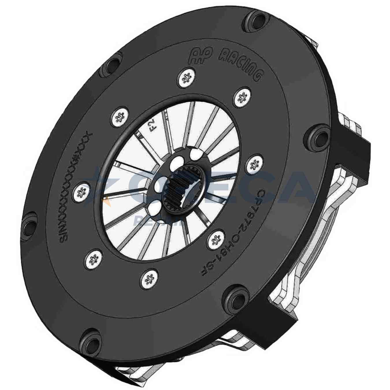 Mécanisme d'embrayage métallique AP Racing CP7972-CH81-FF bi-disque D184mm