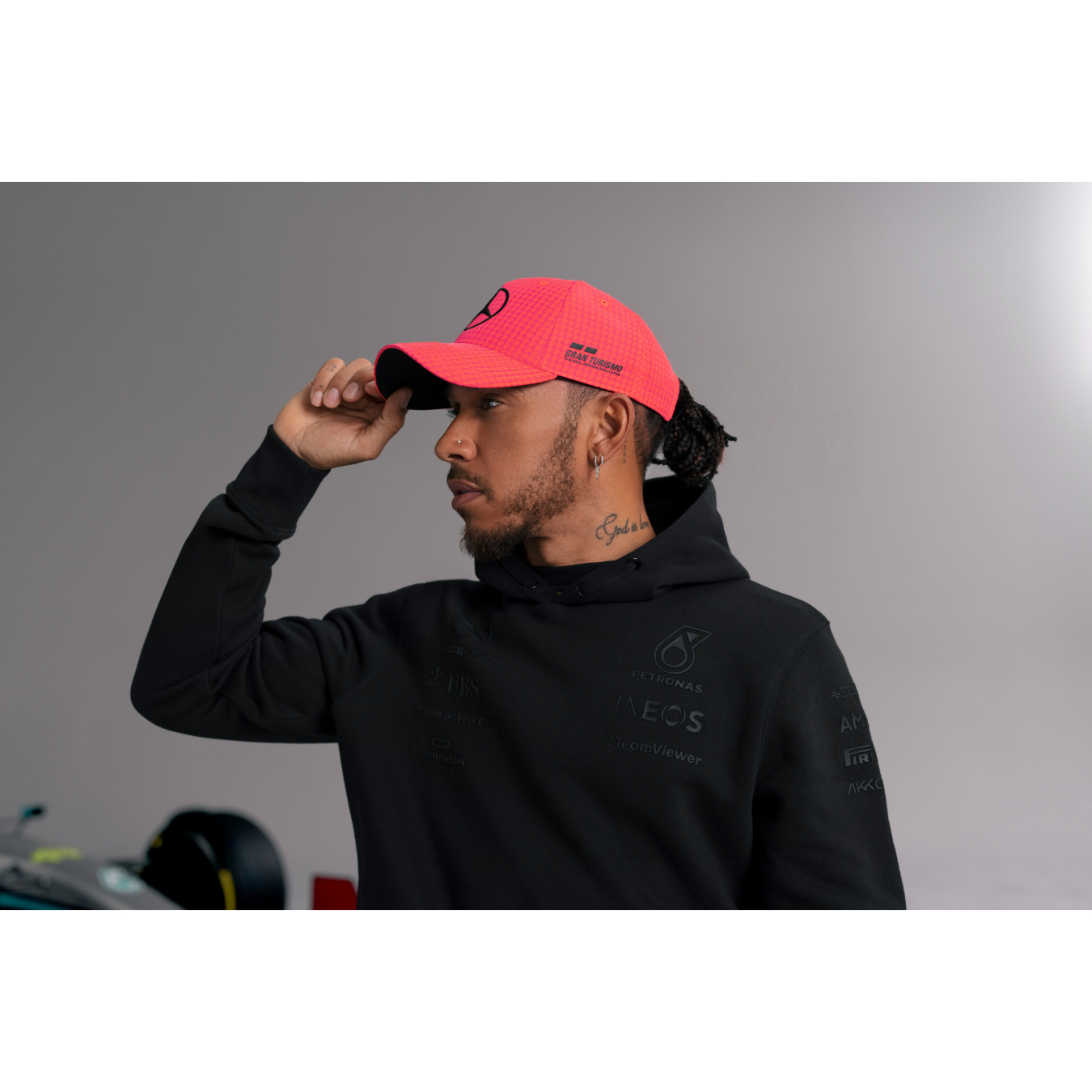 Casquette MERCEDES AMG Driver BB Lewis Hamilton rose- En vente sur ORECA  STORE