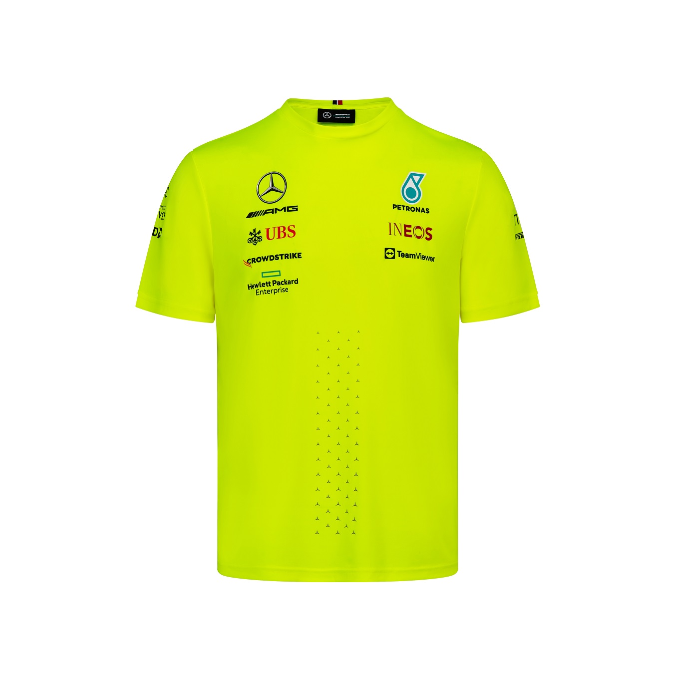 T shirt MERCEDES AMG Set up jaune pour homme