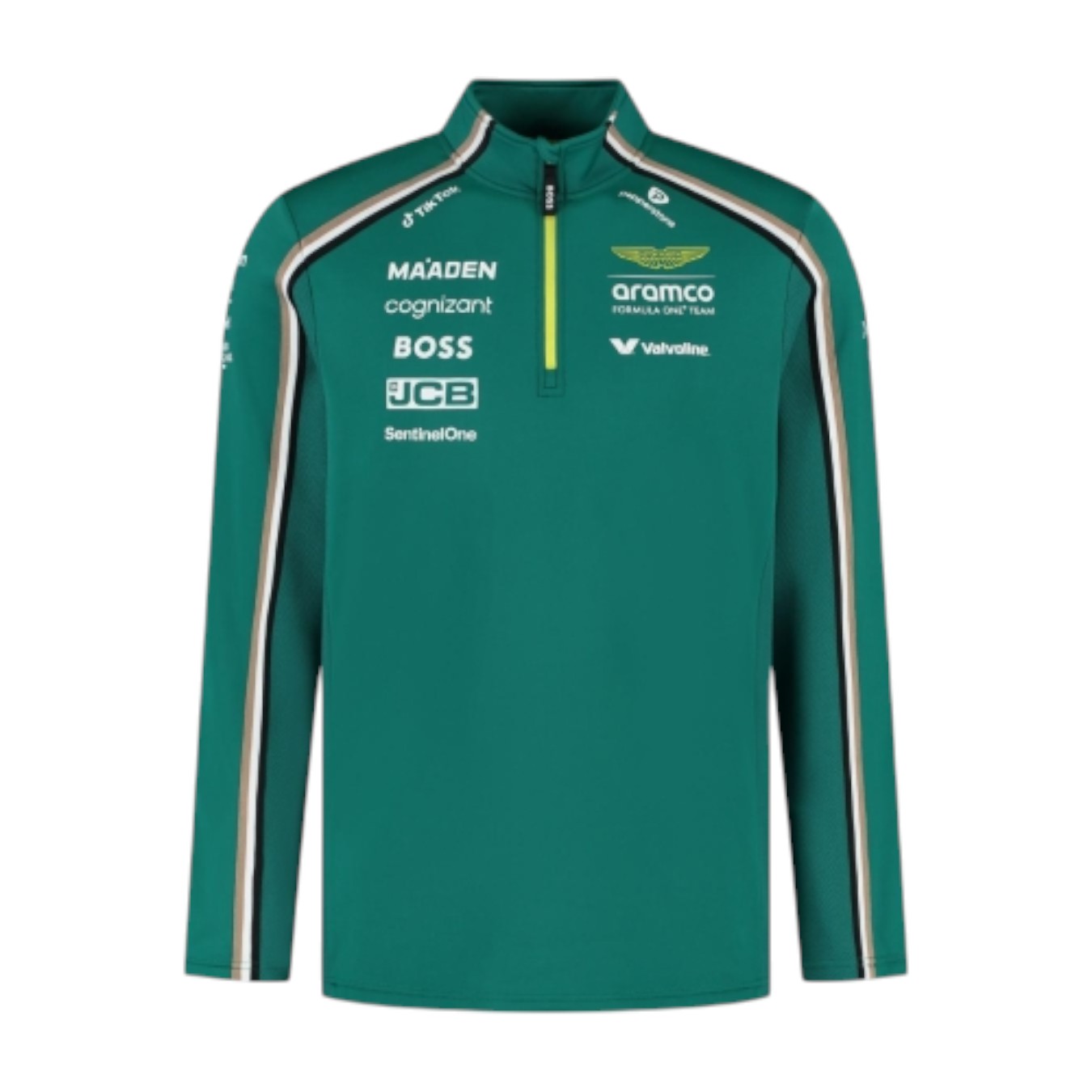 Midlayer 1/4 Zip Aston Martin F1 Team Mid Green Homme