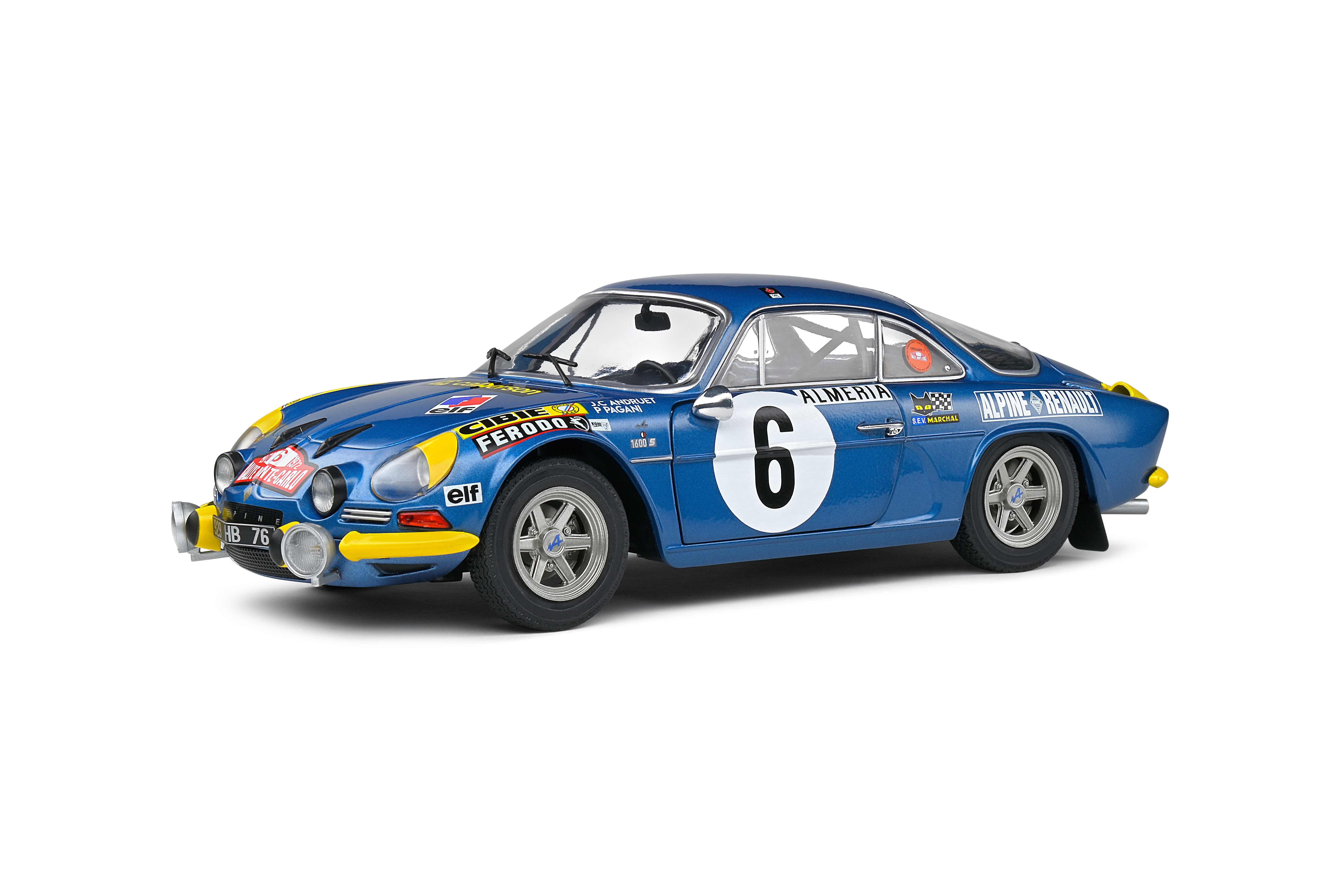 Miniature 1/18 Alpine A110 1600S Bleue - N6 Andruet/Pagani - Rallye Monte Carlo 1972